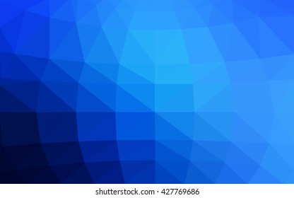 Light blue polygonal illustration, which consist of triangles. Triangular design for your business. Geometric background in Origami style with gradient.