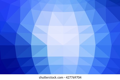 Light blue polygonal illustration, which consist of triangles. Triangular design for your business. Geometric background in Origami style with gradient.