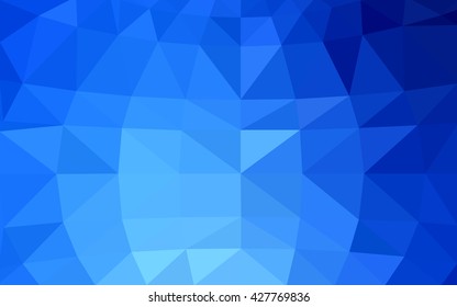 Light blue polygonal illustration, which consist of triangles. Triangular design for your business. Geometric background in Origami style with gradient.