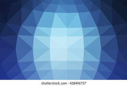Light blue polygonal illustration, which consist of triangles. Triangular design for your business. Geometric background in Origami style with gradient.