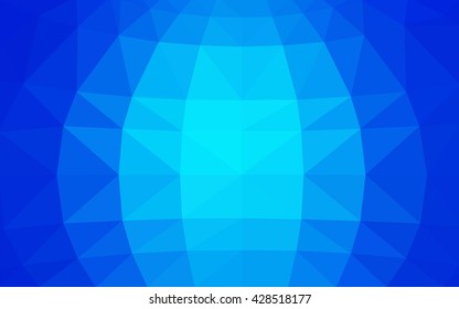 Light blue polygonal illustration, which consist of triangles. Triangular design for your business. Geometric background in Origami style with gradient.