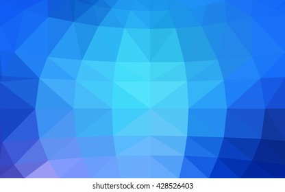 Light blue polygonal illustration, which consist of triangles. Triangular design for your business. Geometric background in Origami style with gradient.