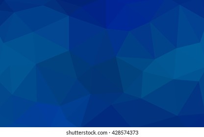 Light blue polygonal illustration, which consist of triangles. Triangular design for your business. Geometric background in Origami style with gradient.