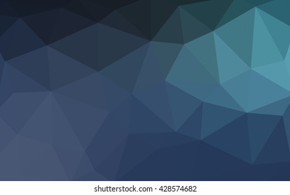 Light blue polygonal illustration, which consist of triangles. Triangular design for your business. Geometric background in Origami style with gradient.