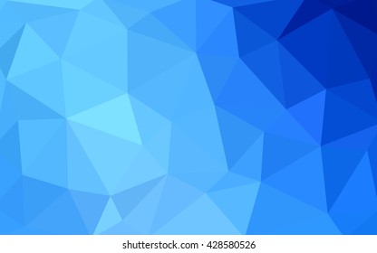 Light blue polygonal illustration, which consist of triangles. Triangular design for your business. Geometric background in Origami style with gradient.