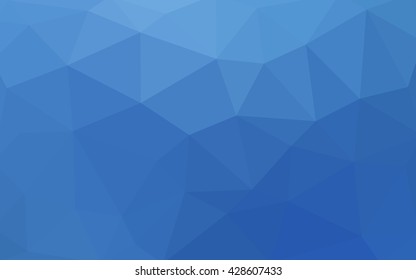 Light blue polygonal illustration, which consist of triangles. Triangular design for your business. Geometric background in Origami style with gradient.