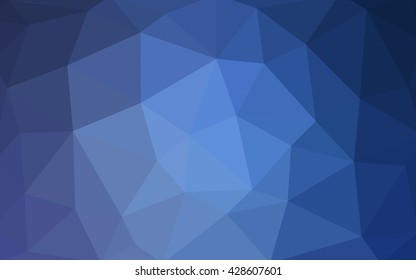 Light blue polygonal illustration, which consist of triangles. Triangular design for your business. Geometric background in Origami style with gradient.