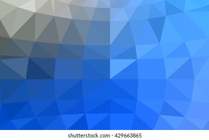 Light blue polygonal illustration, which consist of triangles. Triangular design for your business. Geometric background in Origami style with gradient.