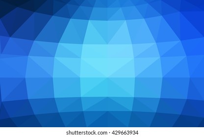 Light blue polygonal illustration, which consist of triangles. Triangular design for your business. Geometric background in Origami style with gradient.