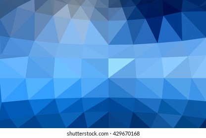Light blue polygonal illustration, which consist of triangles. Triangular design for your business. Geometric background in Origami style with gradient.