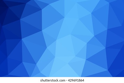 Light blue polygonal illustration, which consist of triangles. Triangular design for your business. Geometric background in Origami style with gradient.