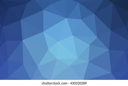 Light blue polygonal illustration, which consist of triangles. Triangular design for your business. Geometric background in Origami style with gradient.