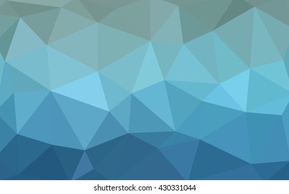 Light blue polygonal illustration, which consist of triangles. Triangular design for your business. Geometric background in Origami style with gradient.