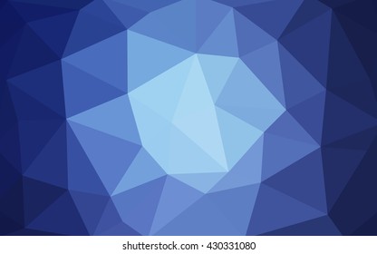 Light blue polygonal illustration, which consist of triangles. Triangular design for your business. Geometric background in Origami style with gradient.
