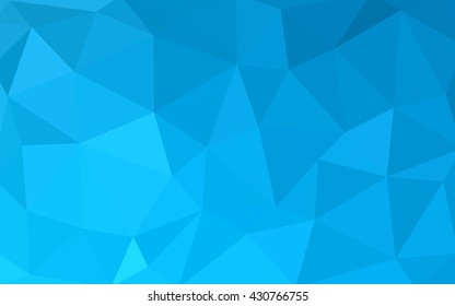 Light blue polygonal illustration, which consist of triangles. Triangular design for your business. Geometric background in Origami style with gradient.