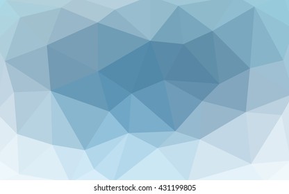 Light blue polygonal illustration, which consist of triangles. Triangular design for your business. Geometric background in Origami style with gradient.