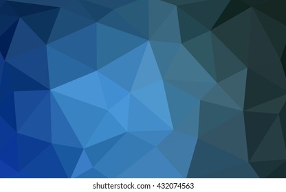 Light blue polygonal illustration, which consist of triangles. Triangular design for your business. Geometric background in Origami style with gradient.