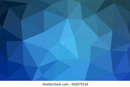 Light blue polygonal illustration, which consist of triangles. Triangular design for your business. Geometric background in Origami style with gradient.