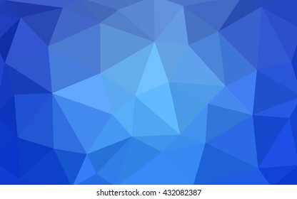 Light blue polygonal illustration, which consist of triangles. Triangular design for your business. Geometric background in Origami style with gradient.