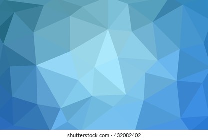 Light blue polygonal illustration, which consist of triangles. Triangular design for your business. Geometric background in Origami style with gradient.
