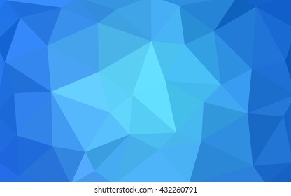 Light blue polygonal illustration, which consist of triangles. Triangular design for your business. Geometric background in Origami style with gradient.