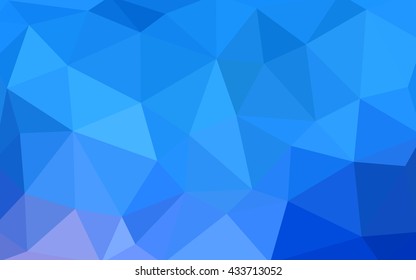 Light blue polygonal illustration, which consist of triangles. Triangular design for your business. Geometric background in Origami style with gradient.