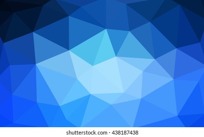 Light blue polygonal illustration, which consist of triangles. Triangular design for your business. Geometric background in Origami style with gradient.