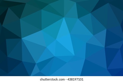 Light blue polygonal illustration, which consist of triangles. Triangular design for your business. Geometric background in Origami style with gradient.