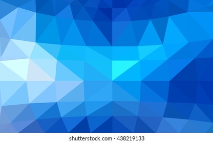 Light blue polygonal illustration, which consist of triangles. Triangular design for your business. Geometric background in Origami style with gradient.