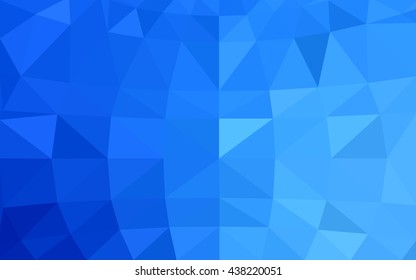 Light blue polygonal illustration, which consist of triangles. Triangular design for your business. Geometric background in Origami style with gradient.