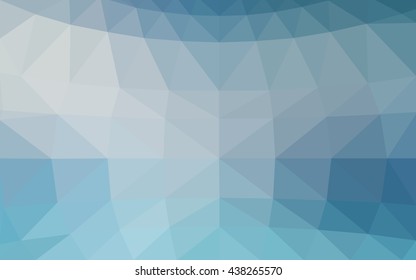 Light blue polygonal illustration, which consist of triangles. Triangular design for your business. Geometric background in Origami style with gradient.