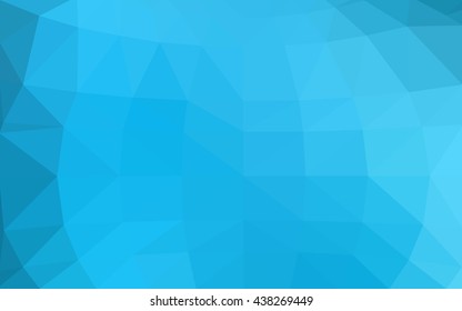 Light blue polygonal illustration, which consist of triangles. Triangular design for your business. Geometric background in Origami style with gradient.