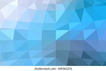 Light blue polygonal illustration, which consist of triangles. Triangular design for your business. Geometric background in Origami style with gradient.