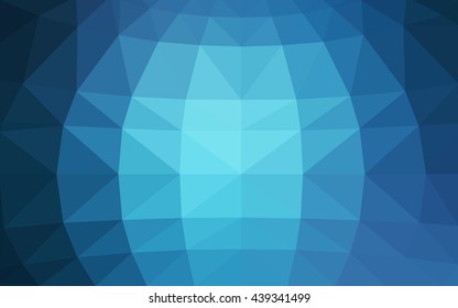 Light blue polygonal illustration, which consist of triangles. Triangular design for your business. Geometric background in Origami style with gradient.