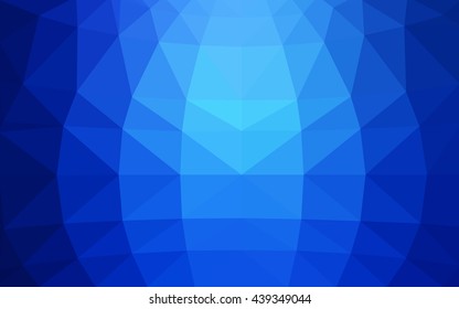 Light blue polygonal illustration, which consist of triangles. Triangular design for your business. Geometric background in Origami style with gradient.