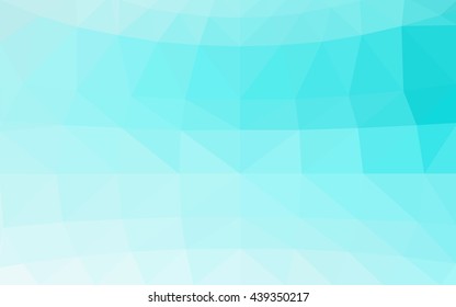 Light blue polygonal illustration, which consist of triangles. Triangular design for your business. Geometric background in Origami style with gradient.