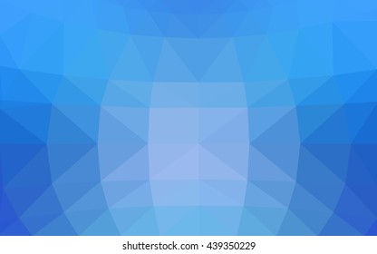 Light blue polygonal illustration, which consist of triangles. Triangular design for your business. Geometric background in Origami style with gradient.