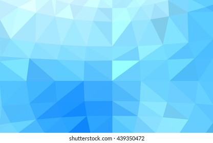 Light blue polygonal illustration, which consist of triangles. Triangular design for your business. Geometric background in Origami style with gradient.