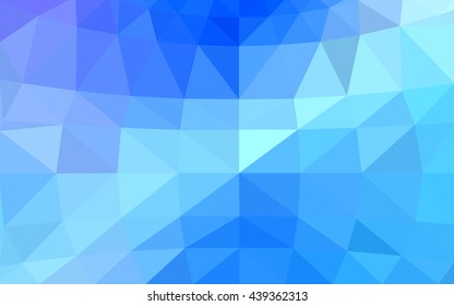 Light blue polygonal illustration, which consist of triangles. Triangular design for your business. Geometric background in Origami style with gradient.