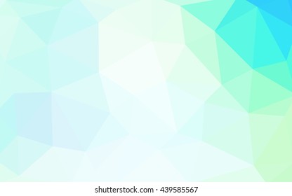 Light blue polygonal illustration, which consist of triangles. Triangular design for your business. Geometric background in Origami style with gradient.