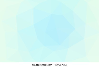 Light blue polygonal illustration, which consist of triangles. Triangular design for your business. Geometric background in Origami style with gradient.