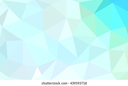 Light blue polygonal illustration, which consist of triangles. Triangular design for your business. Geometric background in Origami style with gradient.