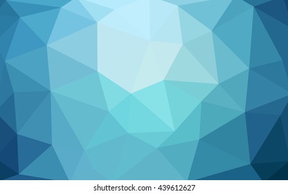 Light blue polygonal illustration, which consist of triangles. Triangular design for your business. Geometric background in Origami style with gradient.