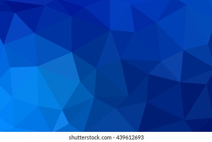 Light blue polygonal illustration, which consist of triangles. Triangular design for your business. Geometric background in Origami style with gradient.