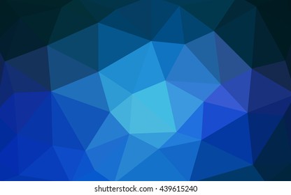 Light blue polygonal illustration, which consist of triangles. Triangular design for your business. Geometric background in Origami style with gradient.