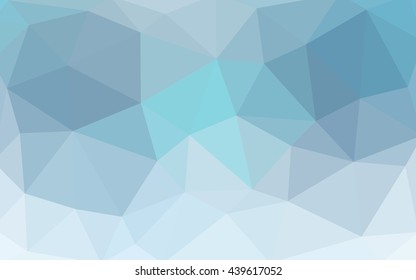 Light blue polygonal illustration, which consist of triangles. Triangular design for your business. Geometric background in Origami style with gradient.