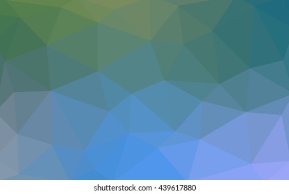 Light blue polygonal illustration, which consist of triangles. Triangular design for your business. Geometric background in Origami style with gradient.