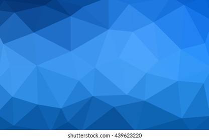 Light blue polygonal illustration, which consist of triangles. Triangular design for your business. Geometric background in Origami style with gradient.