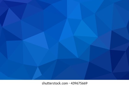 Light blue polygonal illustration, which consist of triangles. Triangular design for your business. Geometric background in Origami style with gradient.
