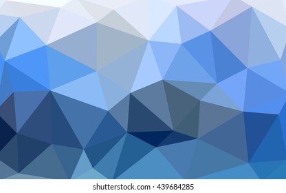 Light blue polygonal illustration, which consist of triangles. Triangular design for your business. Geometric background in Origami style with gradient.